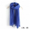 歐美外貿(mào)單純色甜美清新秋款百變造形大長圍巾紗巾披肩