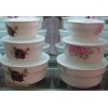 供應(yīng)廠家批量陶瓷碗三件套 骨質(zhì)瓷保鮮碗 微波爐專用