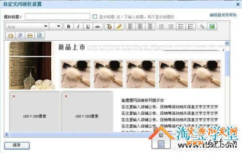 淘寶扶植版店鋪裝修—右側(cè)自定義區(qū)